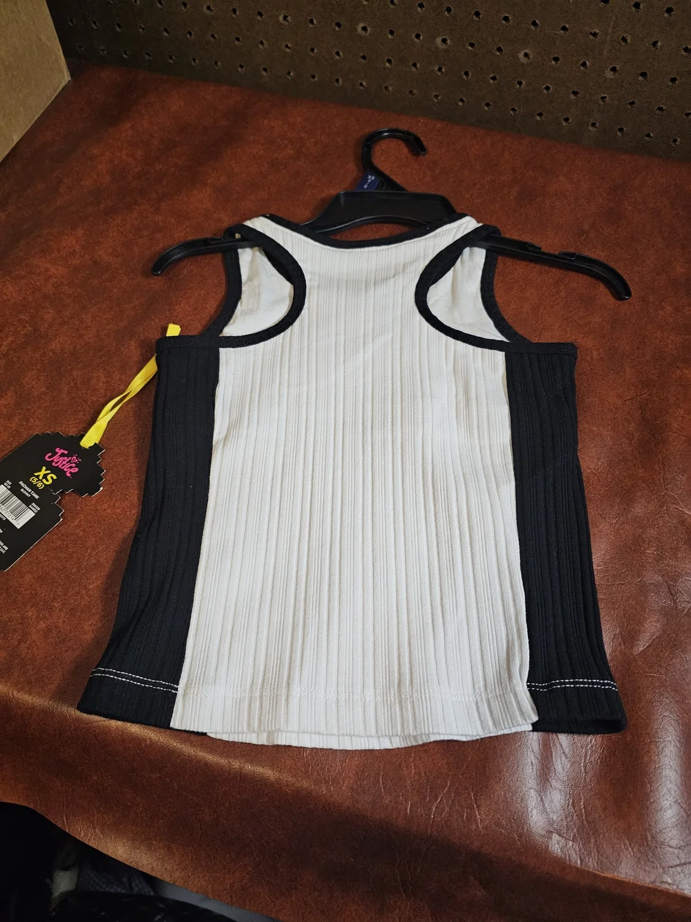 Pac-Man x Justice Ribbed Tank Top — White & Black